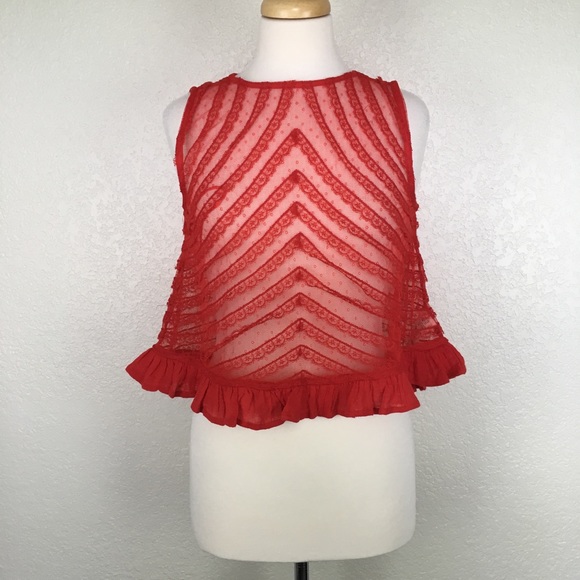 Free People She’s A Doll Sheer Lace Top - Picture 3 of 9